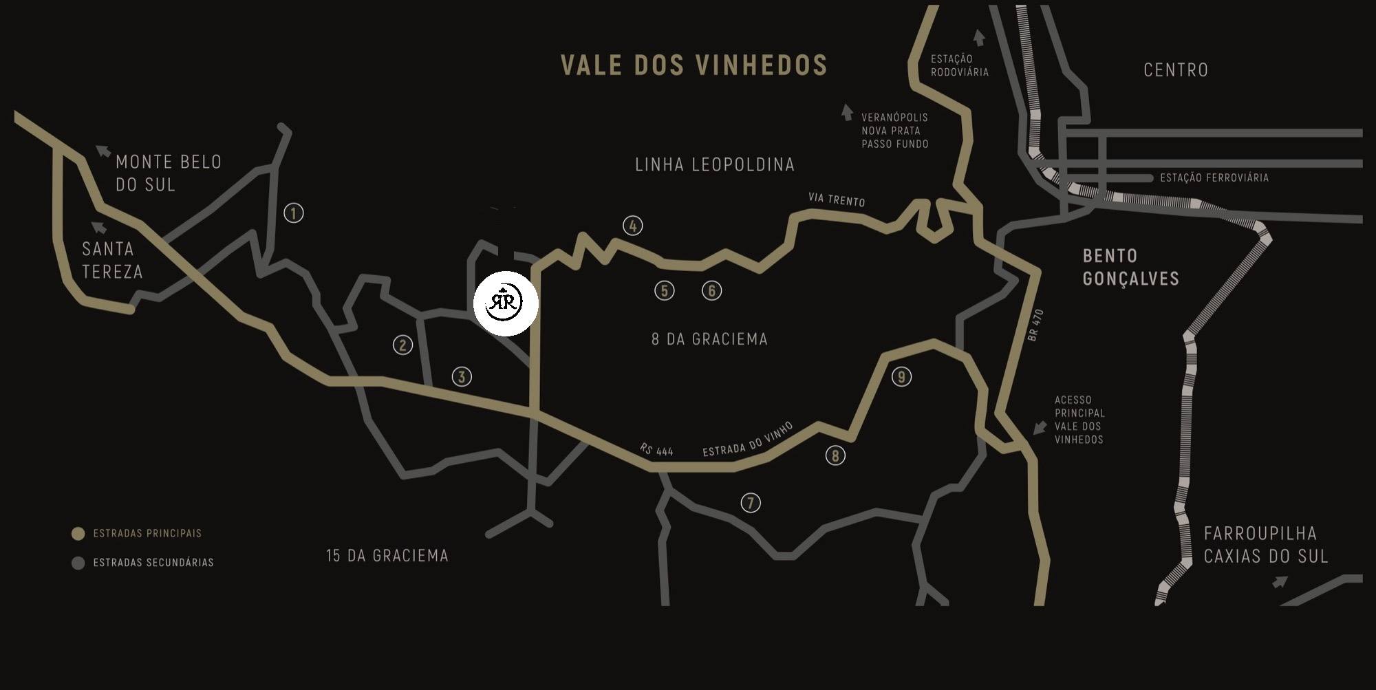 Mapa do Vale dos Vinhedos — RARO